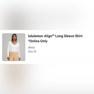 Lululemon Align Long Sleeve Shirt